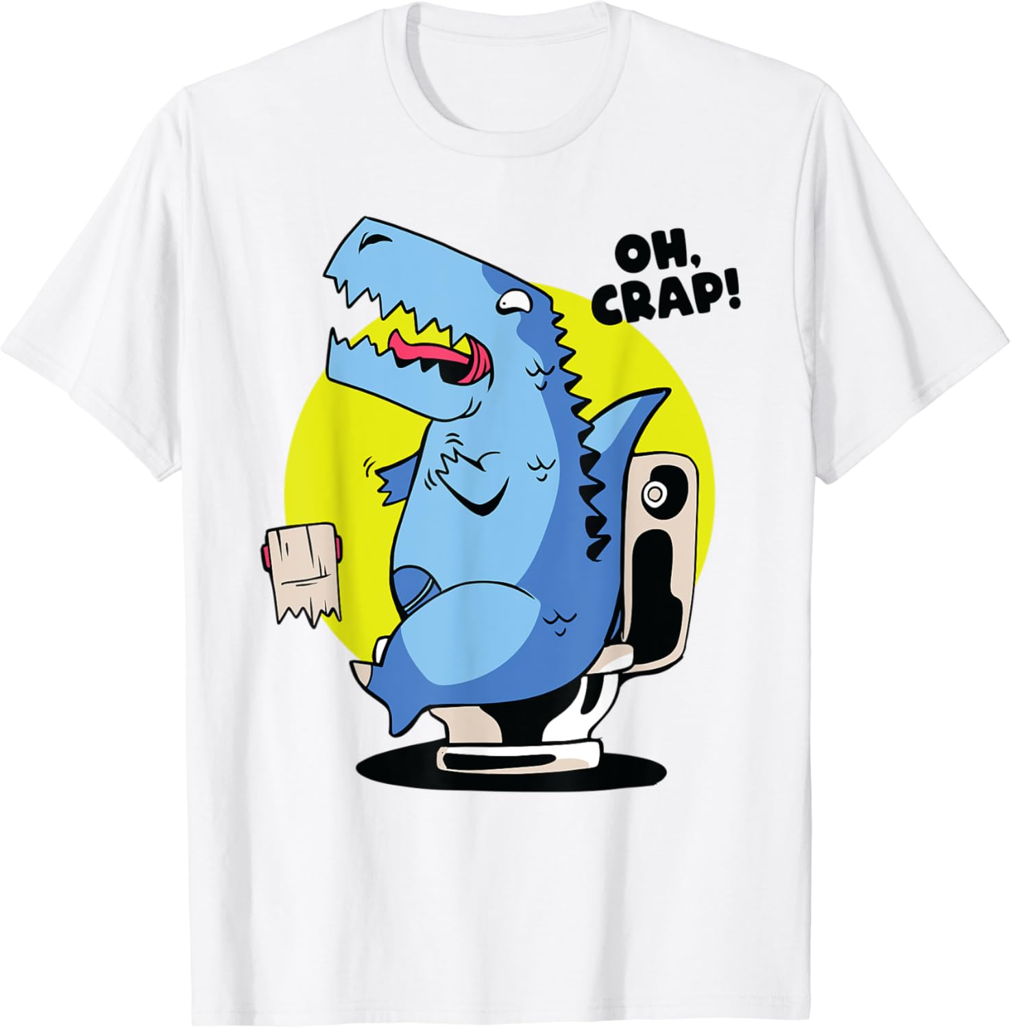 Oh Crap Funny Trex Shirts for Men Women Short Arms T rex TShirt